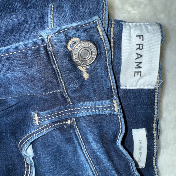 👖FRAME Denim Women's High Rise Jeans with Raw Hem - Picture 3 of 5